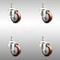 Service Caster 3 Inch 316SS Maroon Polyurethane Wheel Swivel 12mm Threaded Stem Caster Set SCC-SS316TS20S314-PPUB-MRN-M1215-4 - alternate 4